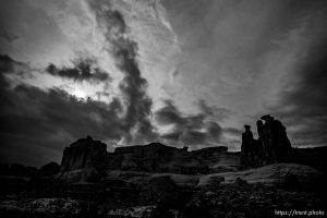 park avenue, arches national park, on Sunday, Jan. 1, 2023.