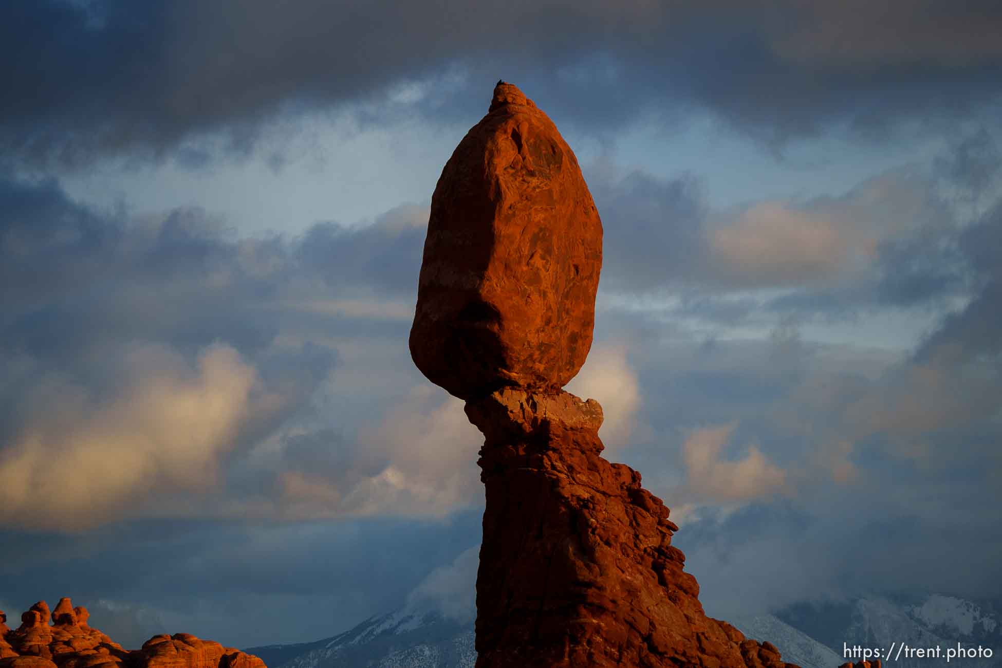 balanced rock, arches national park, on Tuesday, Jan. 3, 2023.