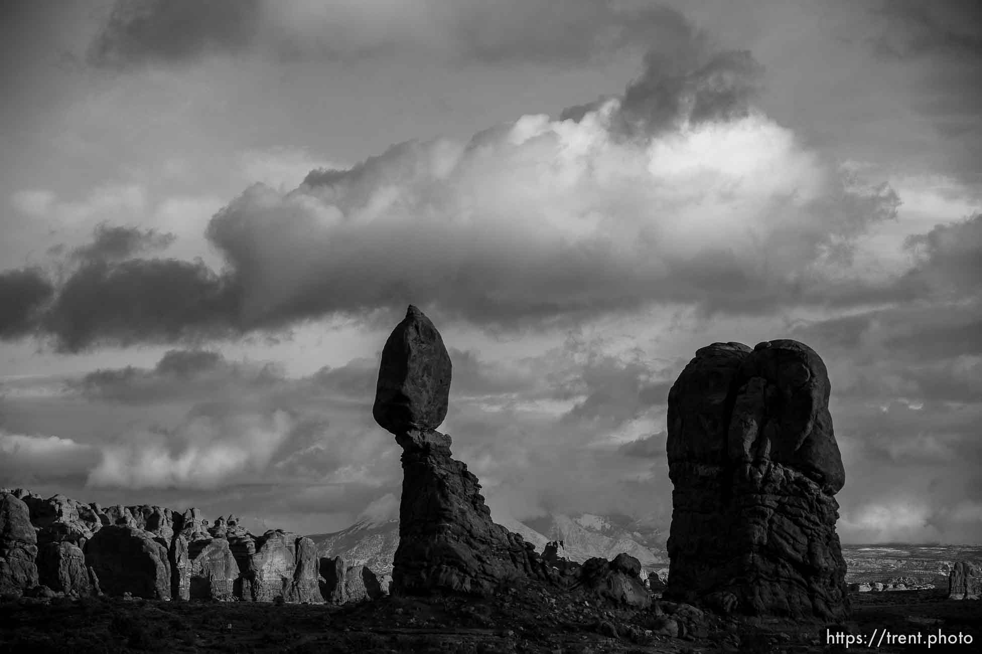 balanced rock, arches national park, on Tuesday, Jan. 3, 2023.