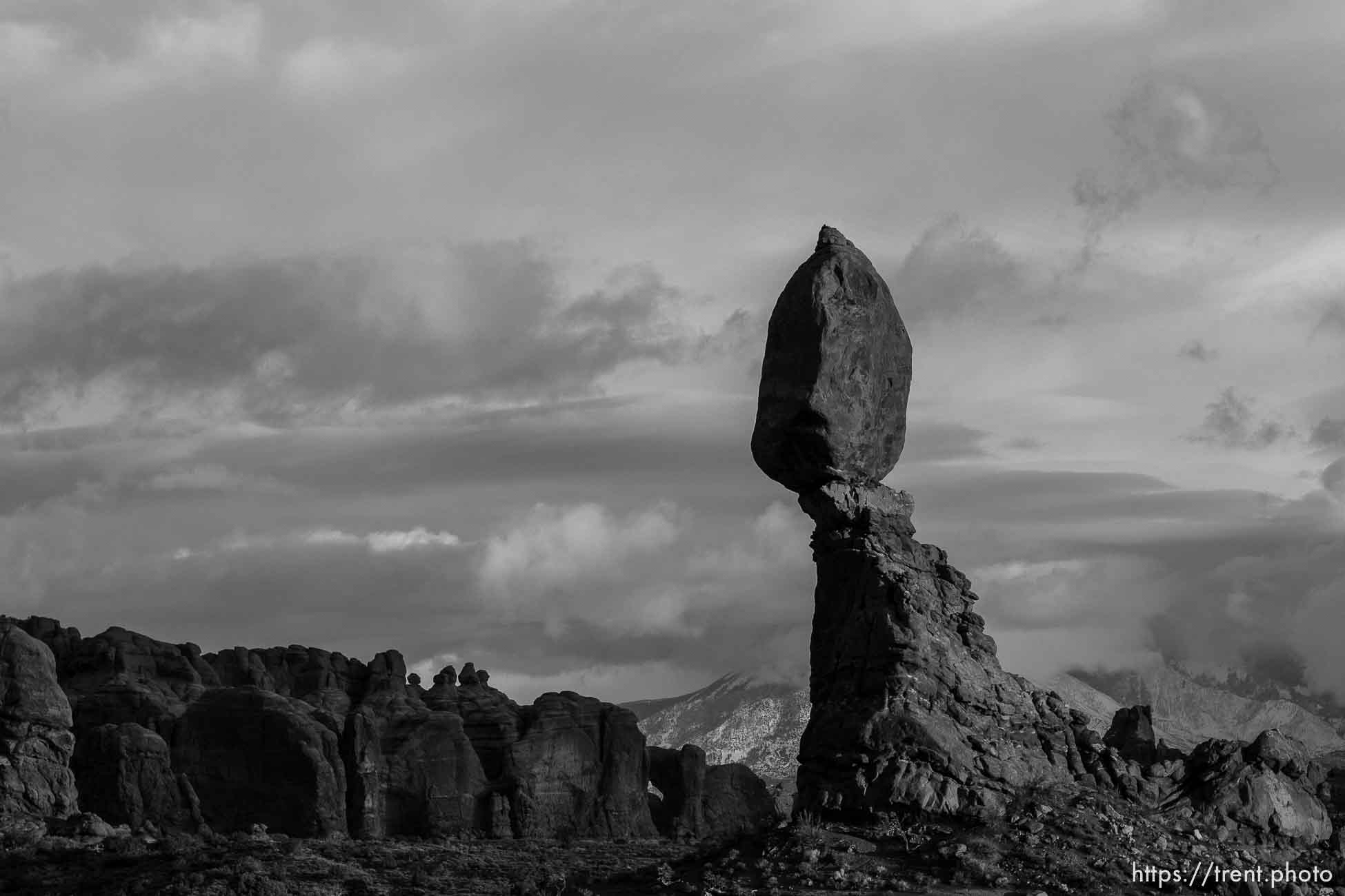 balanced rock, arches national park, on Tuesday, Jan. 3, 2023.