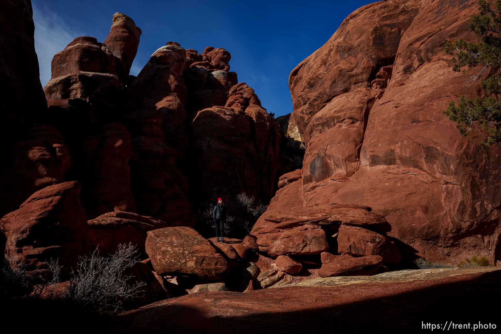 Laura Nelson fiery furnace, arches national park, on Wednesday, Jan. 4, 2023.