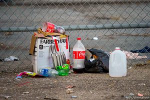 trash, state street, Saturday February 11, 2023.