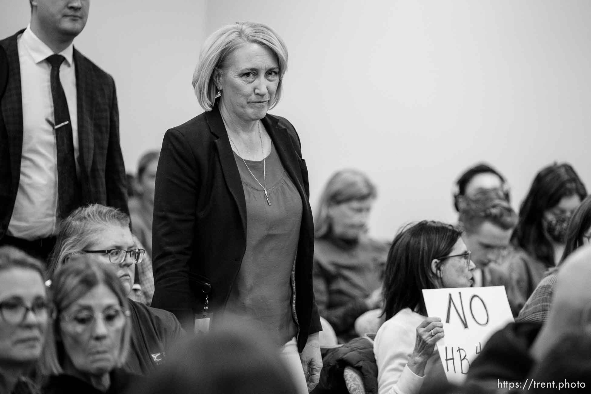 (Trent Nelson  |  The Salt Lake Tribune) Rep. Karianne Lisonbee, R-Clearfield, arrives to a meeting of the House Judiciary Committee meets in Salt Lake City on Wednesday, Feb. 15, 2023.