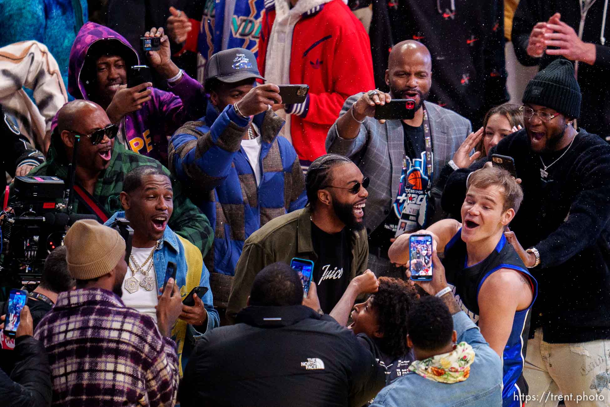 (Trent Nelson  |  The Salt Lake Tribune) Mac McClung, Philadelphia 76ers wins the Slam Dunk competition as part of NBA All-Star Weekend, in Salt Lake City on Saturday, Feb. 18, 2023.