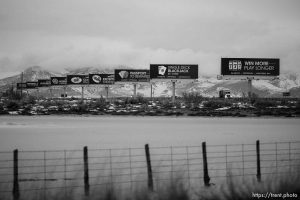 Billboards along I-15, Monday February 27, 2023.