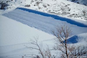 (Trent Nelson  |  The Salt Lake Tribune) Snow covers Little Dell Reservoir on Wednesday, April 5, 2023.