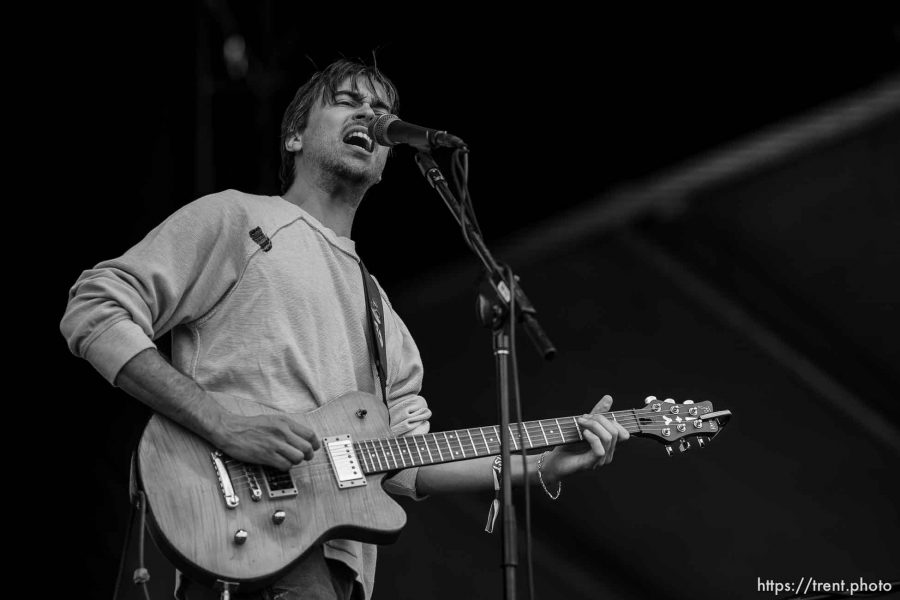 (Trent Nelson  |  The Salt Lake Tribune) Alex G performs at Kilby Court Block Party in Salt Lake City on Saturday, May 13, 2023.