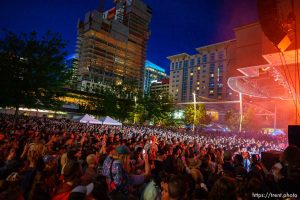 (Trent Nelson  |  The Salt Lake Tribune) Lord Huron performs at the Twilight Concert Series in Salt Lake City on Friday, June 2, 2023.