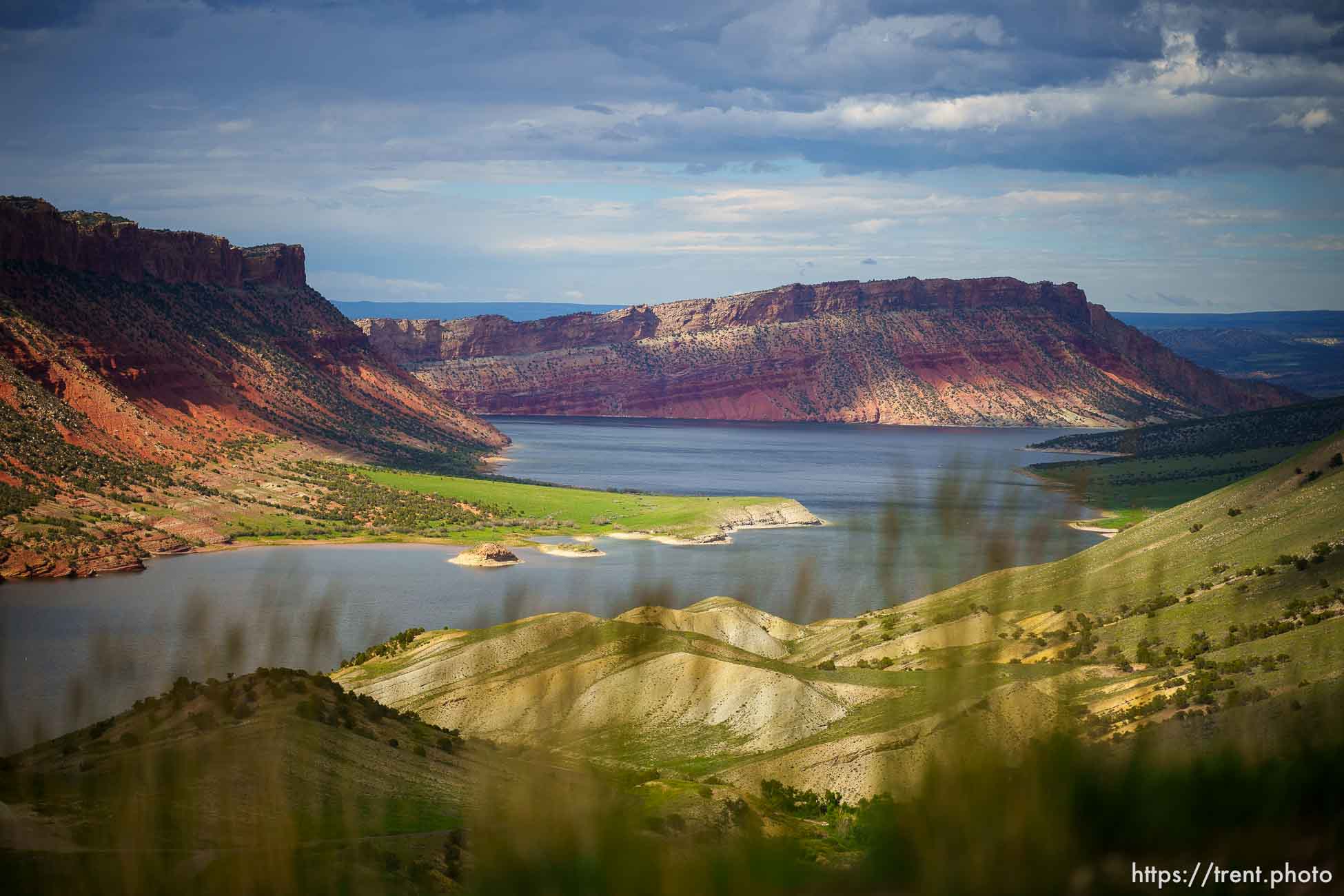 (Trent Nelson  |  The Salt Lake Tribune) The view of Flaming Gorge from the Sheep Creek overlook on Tuesday, June 20, 2023.