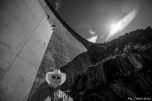 (Trent Nelson  |  The Salt Lake Tribune) Billy Elbrock at the base of the Flaming Gorge Dam on Wednesday, June 21, 2023.