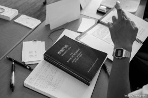 (Trent Nelson  |  The Salt Lake Tribune) Missionaries in a Mandarin class at the Missionary Training Center in Provo on Thursday, June 22, 2023.