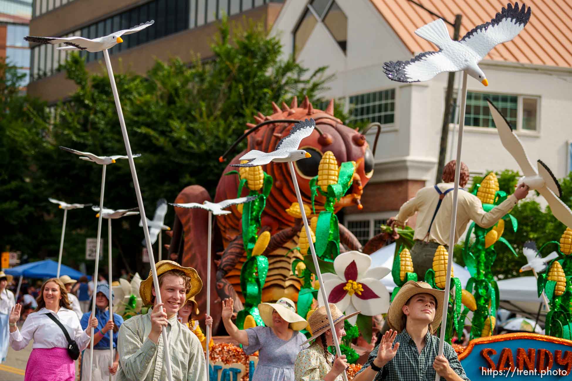 (Trent Nelson  |  The Salt Lake Tribune) A float from the Sandy Utah Crescent Stake at the Days of '47 Parade in Salt Lake City on Monday, July 24, 2023.