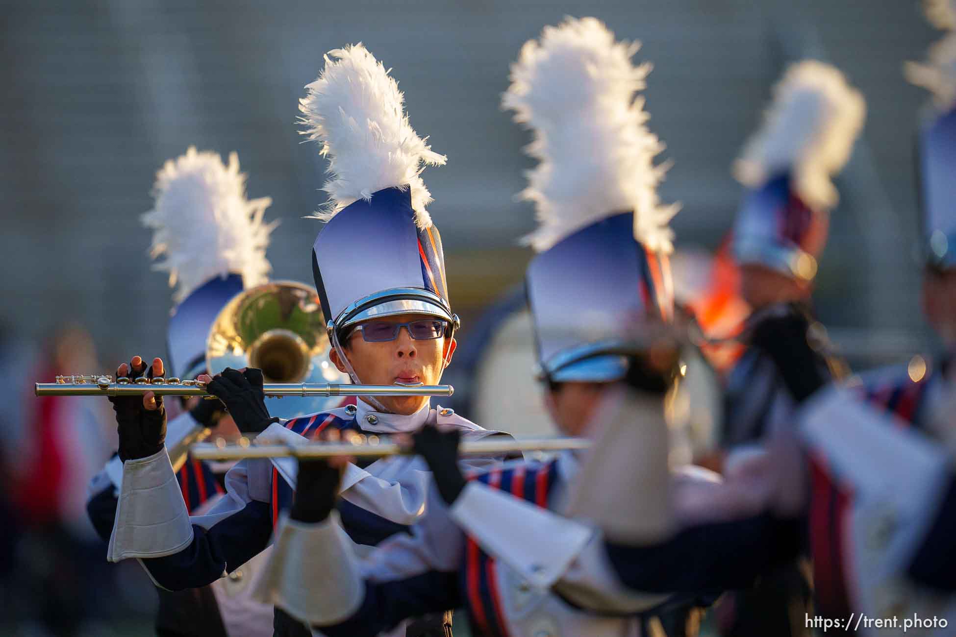 (Trent Nelson  |  The Salt Lake Tribune) The Brighton High School marching band in Cottonwood Heights on Friday, Sept. 22, 2023.