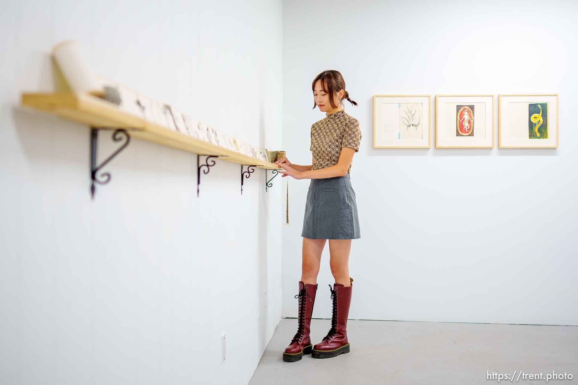 (Trent Nelson  |  The Salt Lake Tribune) Taiwanese artist Lu Wei at Material, an art gallery in South Salt Lake on Thursday, Sept. 28, 2023.