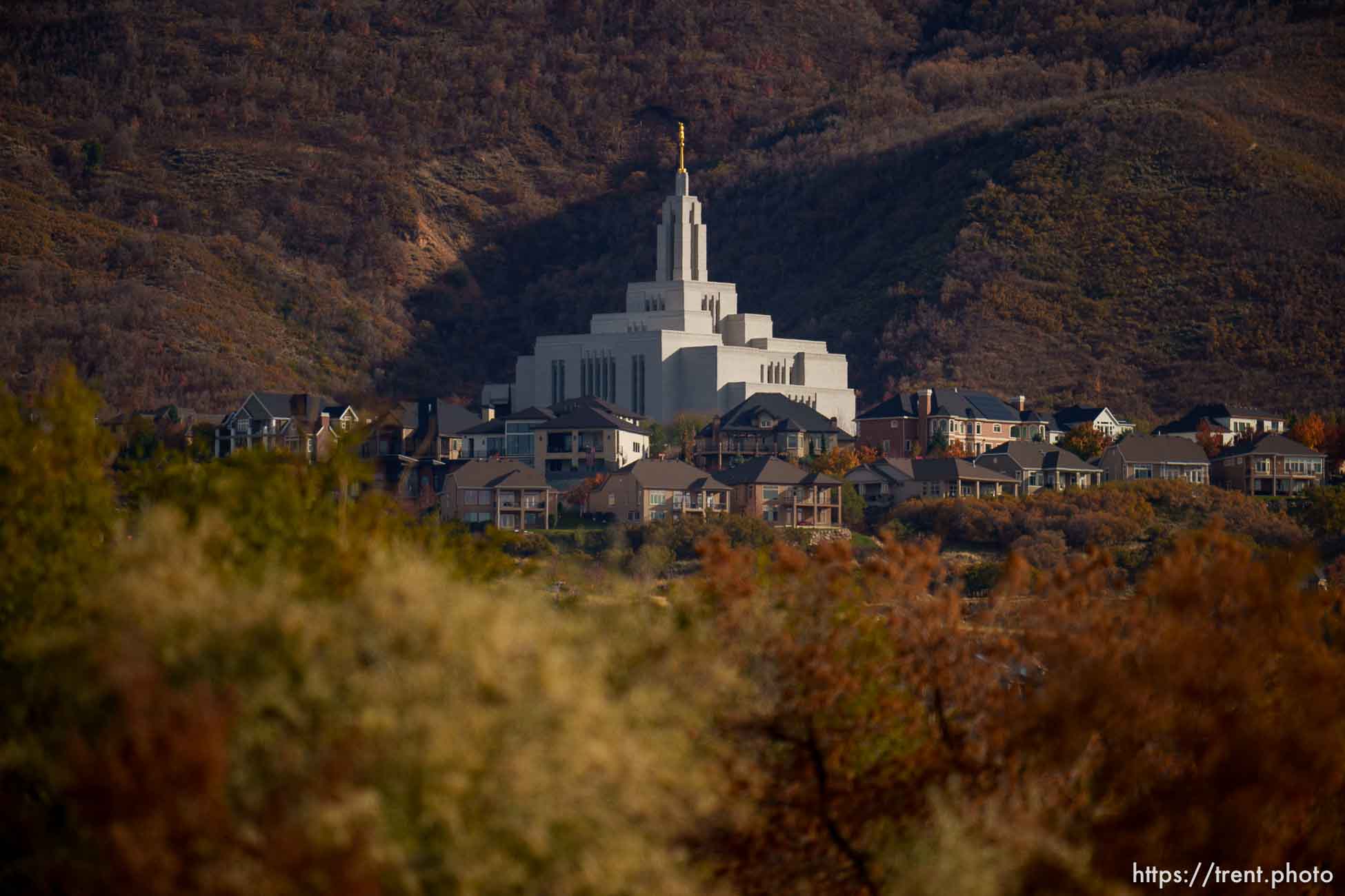(Trent Nelson  |  The Salt Lake Tribune) The LDS temple in Draper on Friday, Nov. 3, 2023.