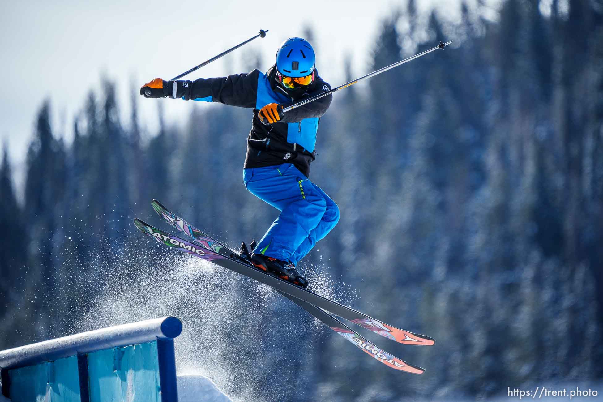 (Trent Nelson  |  The Salt Lake Tribune) A skier enjoys opening day at Solitude Mountain Resort on Friday, Nov. 10, 2023.