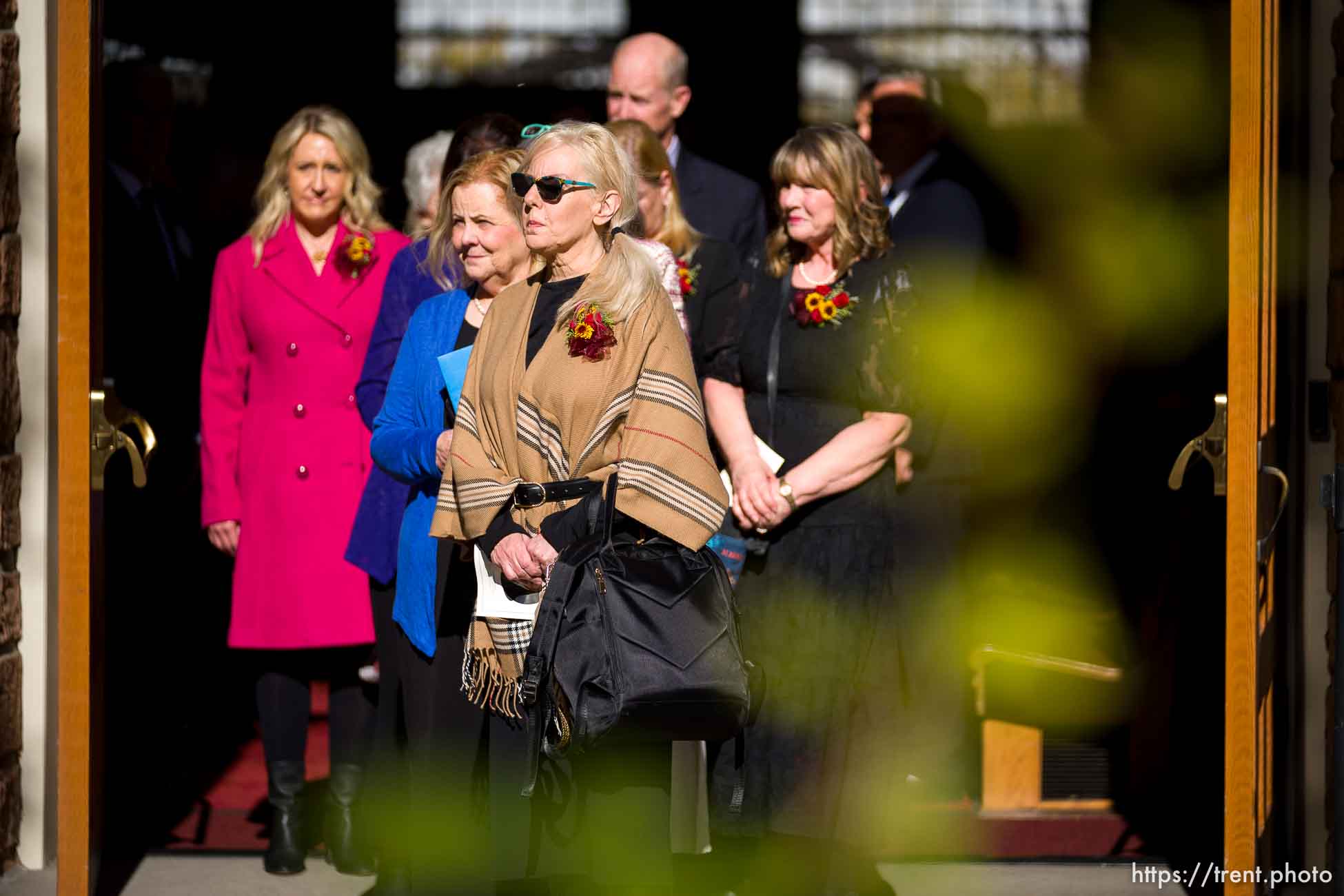 (Trent Nelson  |  The Salt Lake Tribune) Family members at the funeral for M. Russell Ballard, longtime Latter-day Saint apostle, at the Tabernacle in Salt Lake City on Friday, Nov. 17, 2023.