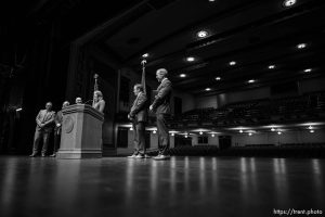 (Trent Nelson  |  The Salt Lake Tribune) 
as officials announce that the University of Utah will host a presidential debate in 2024. The news conference was held at Kingsbury Hall in Salt Lake City on Monday, Nov. 20, 2023.