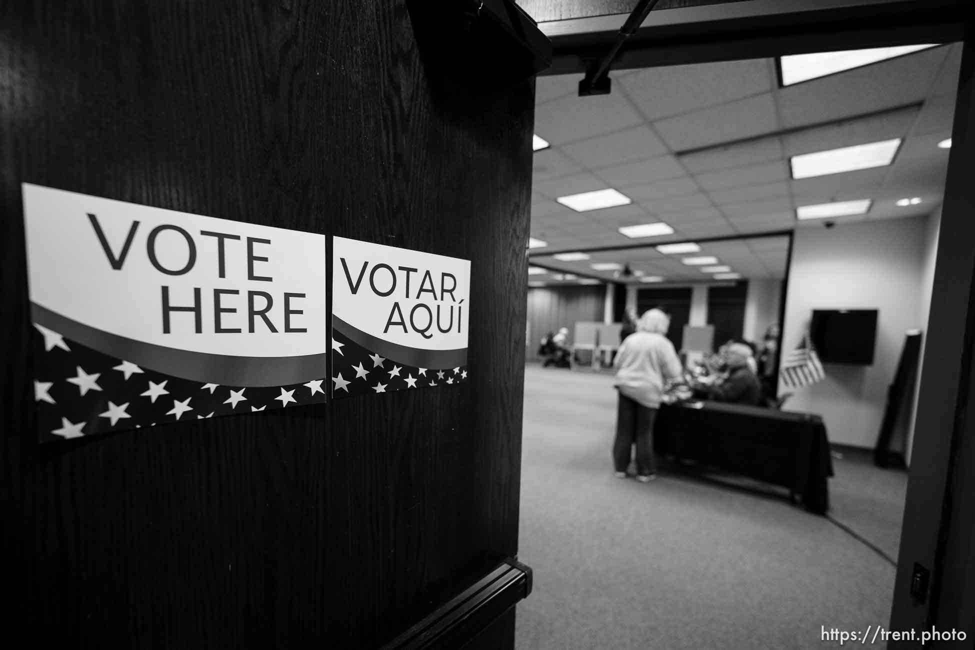 (Trent Nelson  |  The Salt Lake Tribune) Citizens vote at the Salt Lake County Government Center on Tuesday, Nov. 21, 2023.