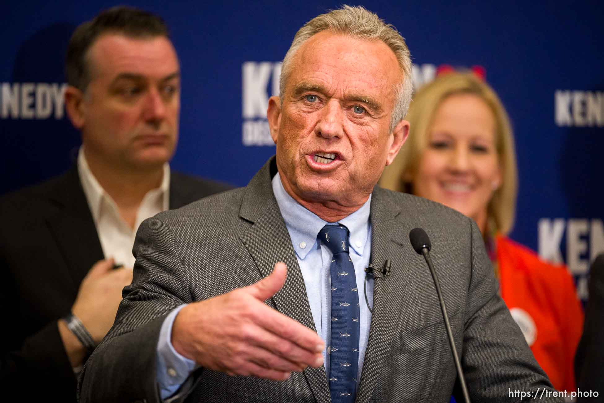 (Trent Nelson  |  The Salt Lake Tribune) Independent presidential candidate Robert F. Kennedy Jr. speaks at a news conference in Salt Lake City on Wednesday, Jan. 3, 2024.