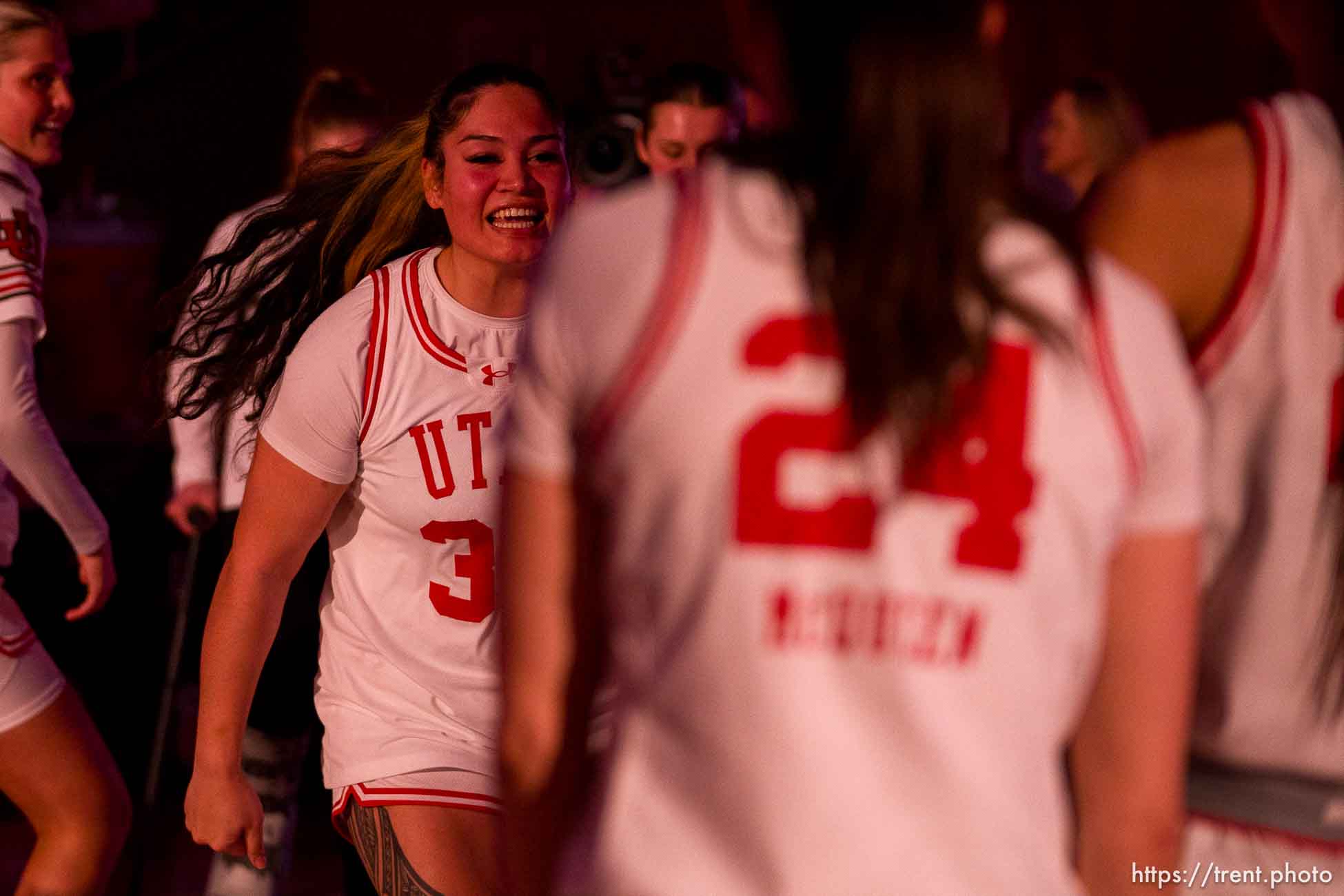 (Trent Nelson  |  The Salt Lake Tribune) Utah Utes forward Alissa Pili (35) as Utah hosts USC, NCAA basketball in Salt Lake City on Friday, Jan. 19, 2024.