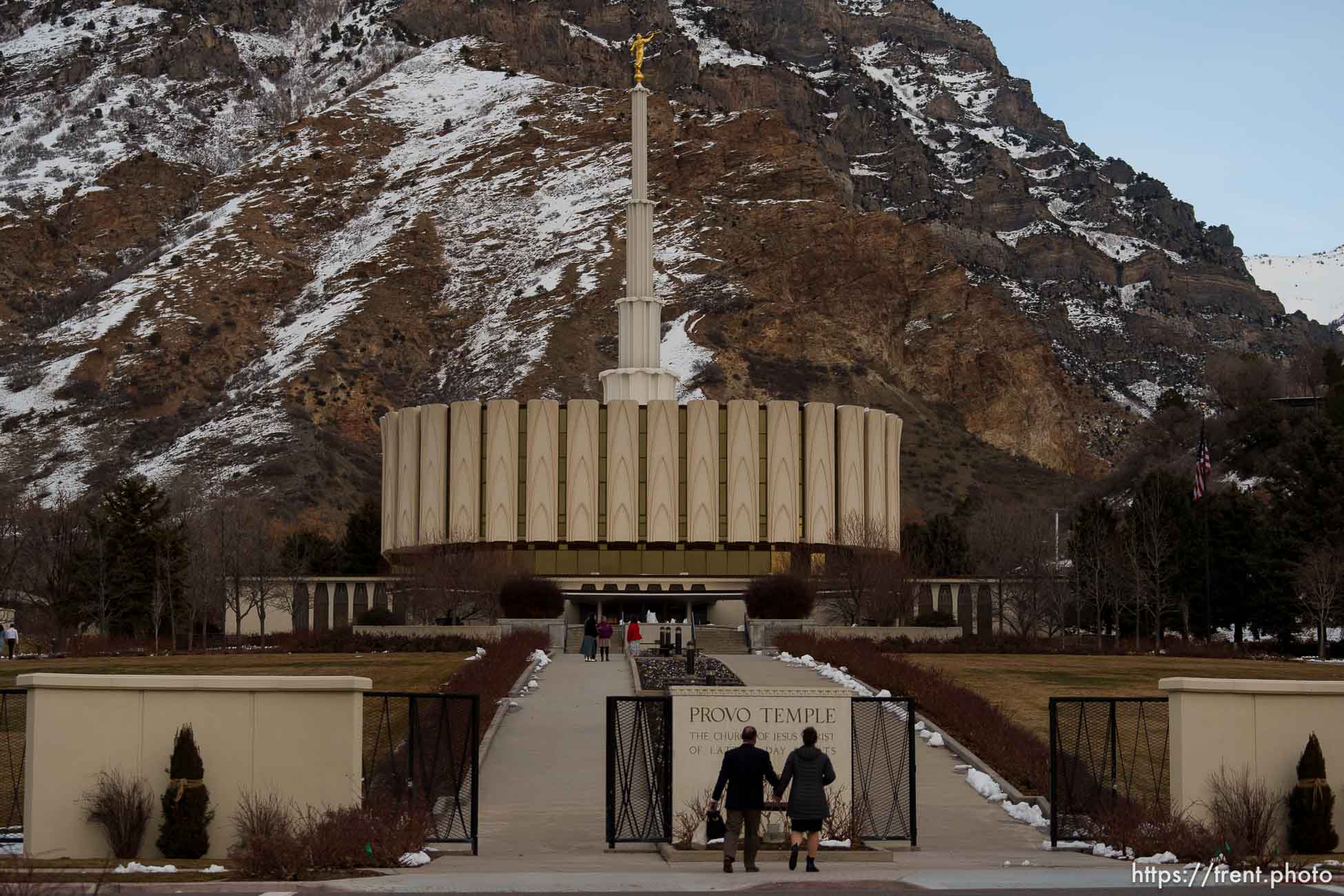 (Trent Nelson | The Salt Lake Tribune) The LDS temple in Provo on Tuesday, Feb. 13, 2024.