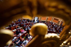 (Trent Nelson  |  The Salt Lake Tribune) Legislators in the House Chamber of the Utah Capitol in Salt Lake City on Wednesday, Feb. 28, 2024.