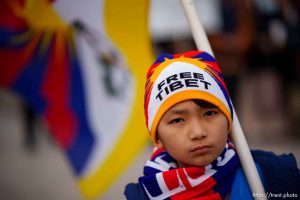 (Trent Nelson  |  The Salt Lake Tribune) 
Rally for human rights in Tibet in Salt Lake City on Friday, March 1, 2024.