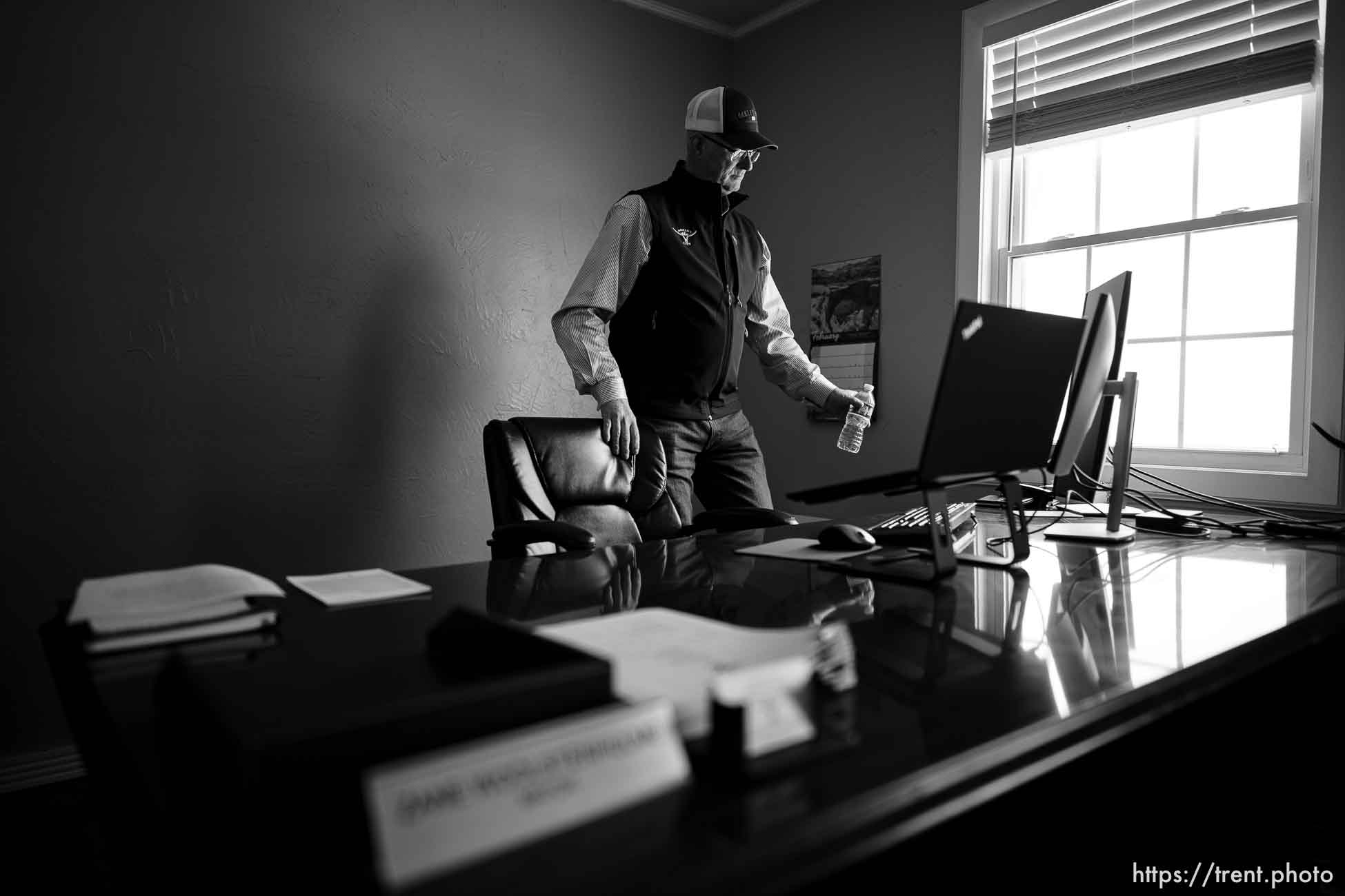 (Trent Nelson  |  The Salt Lake Tribune) Oakley Mayor Zane Woolstenhulme in his office at City Hall on Monday, March 4, 2024.