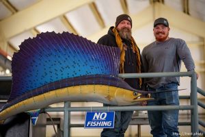 (Trent Nelson  |  The Salt Lake Tribune) Dallas and Daxton Hansen at Oakley's Water Reclamation Facility on Monday, March 4, 2024.