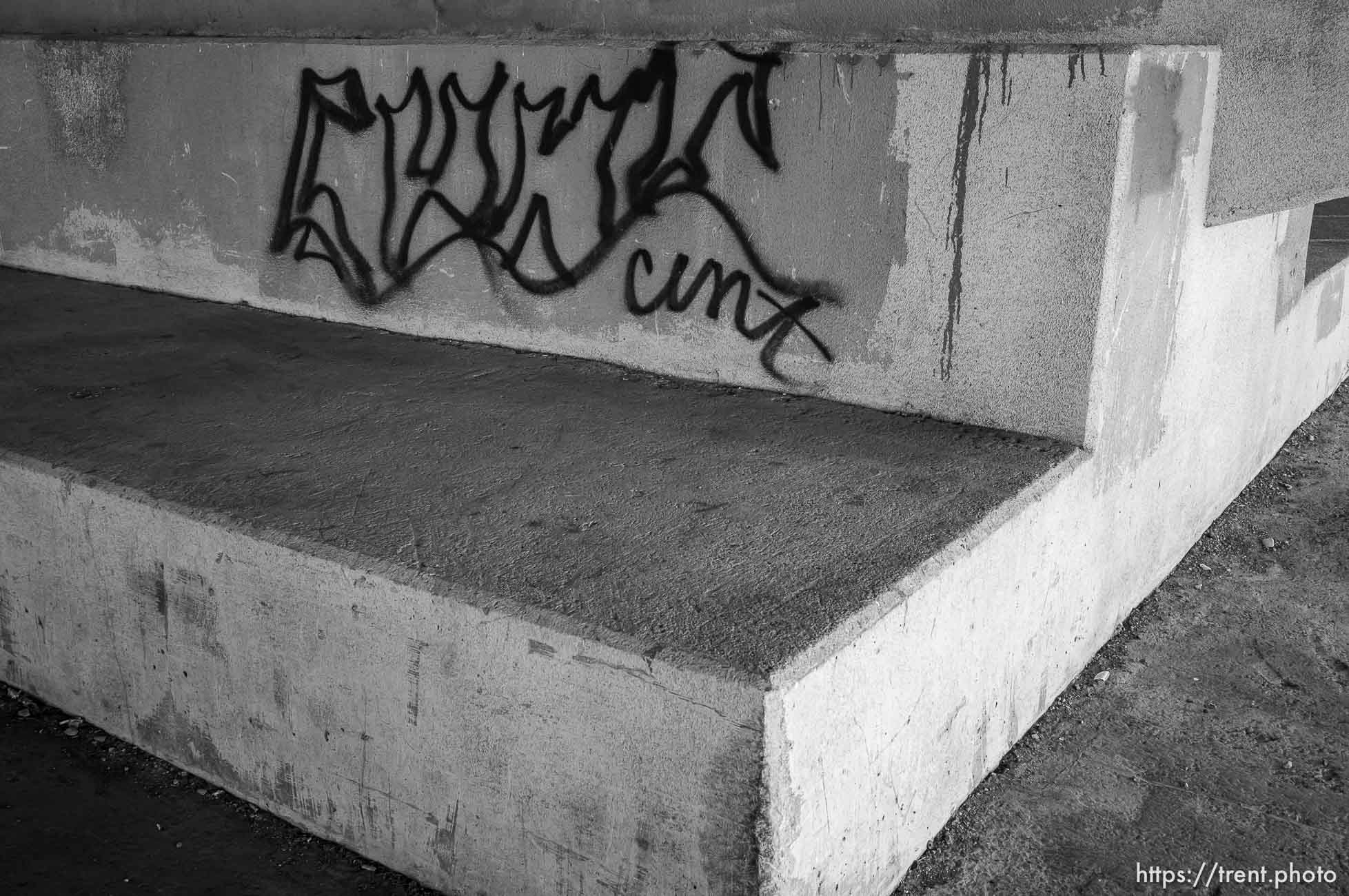 cunt graffiti, on Sunday, March 17, 2024.