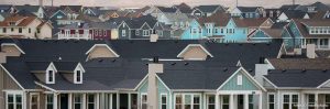 (Trent Nelson  |  The Salt Lake Tribune) Homes near Daybreak's Oquirrh Lake in South Jordan on Thursday, April 4, 2024.