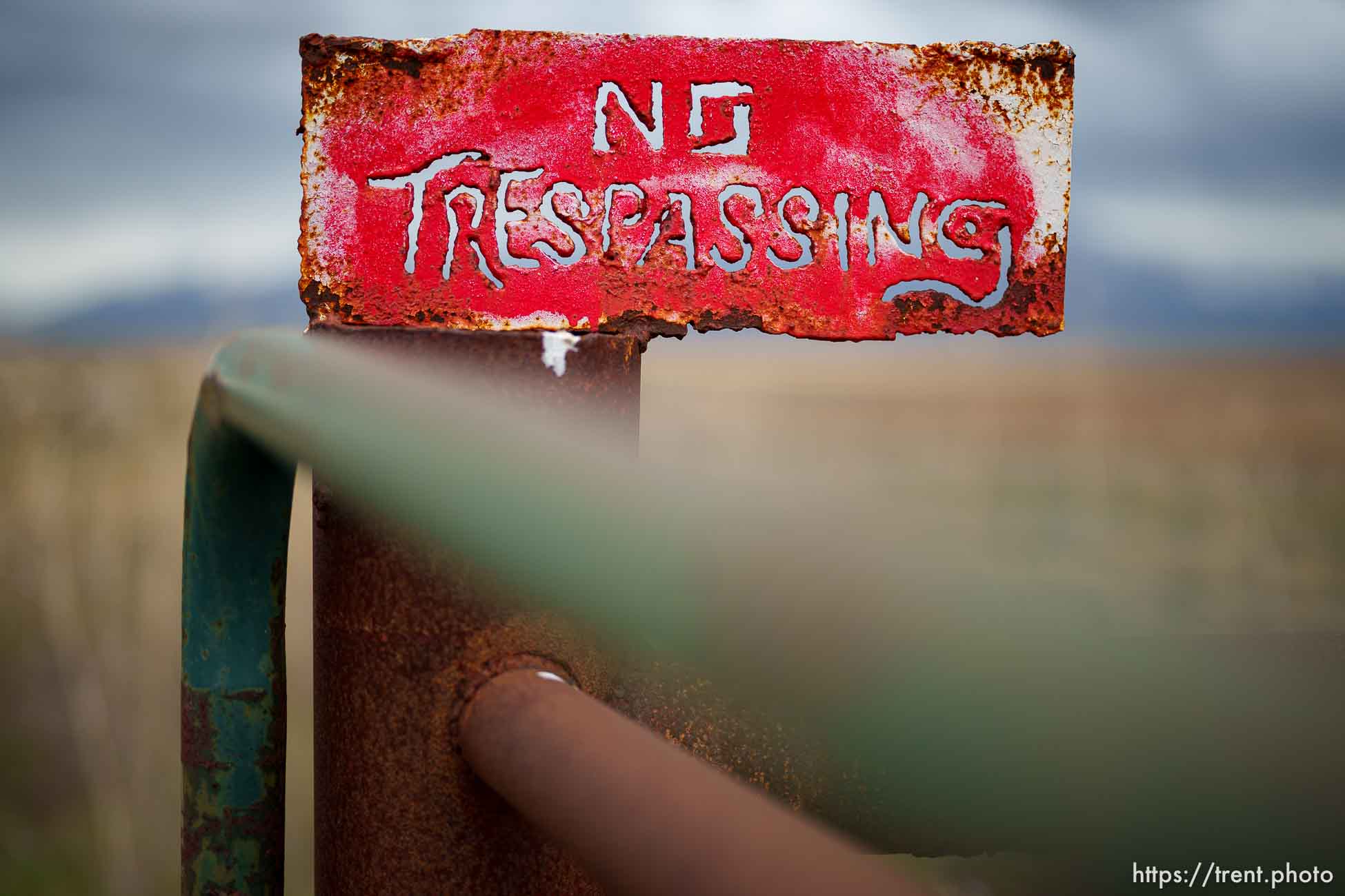 No trespassing sign, Weber County on Friday, April 5, 2024.