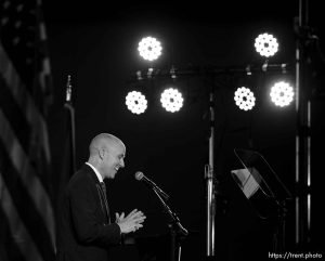 (Trent Nelson  |  The Salt Lake Tribune) Gov. Spencer Cox at the Utah Republican Nominating Convention in Salt Lake City on Saturday, April 27, 2024.