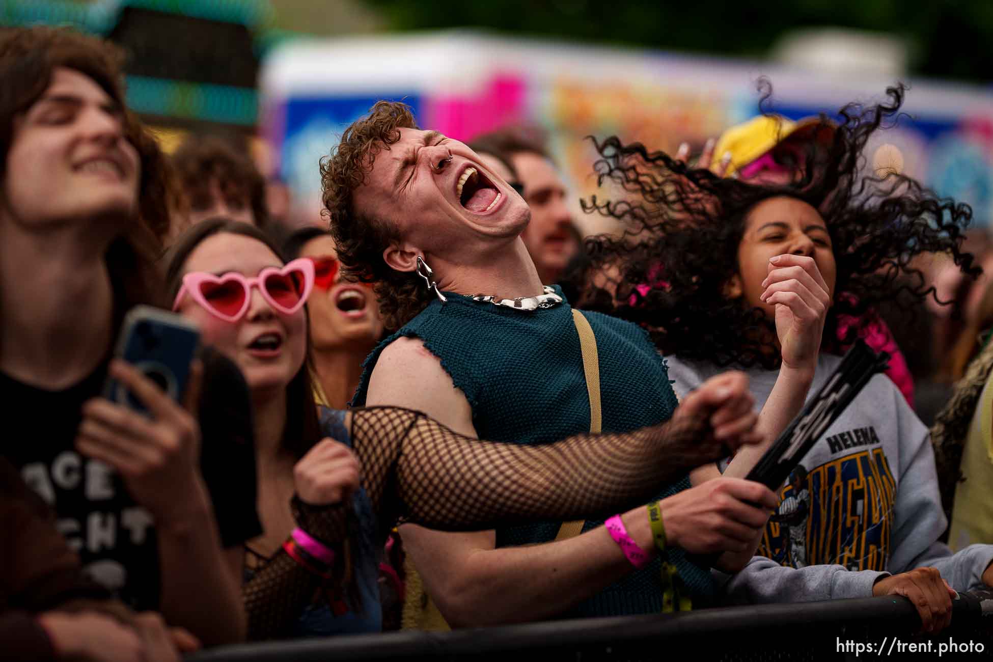 (Trent Nelson  |  The Salt Lake Tribune) Fans watching Hemlocke Springs at Kilby Block Party in Salt Lake City on Friday, May 10, 2024.