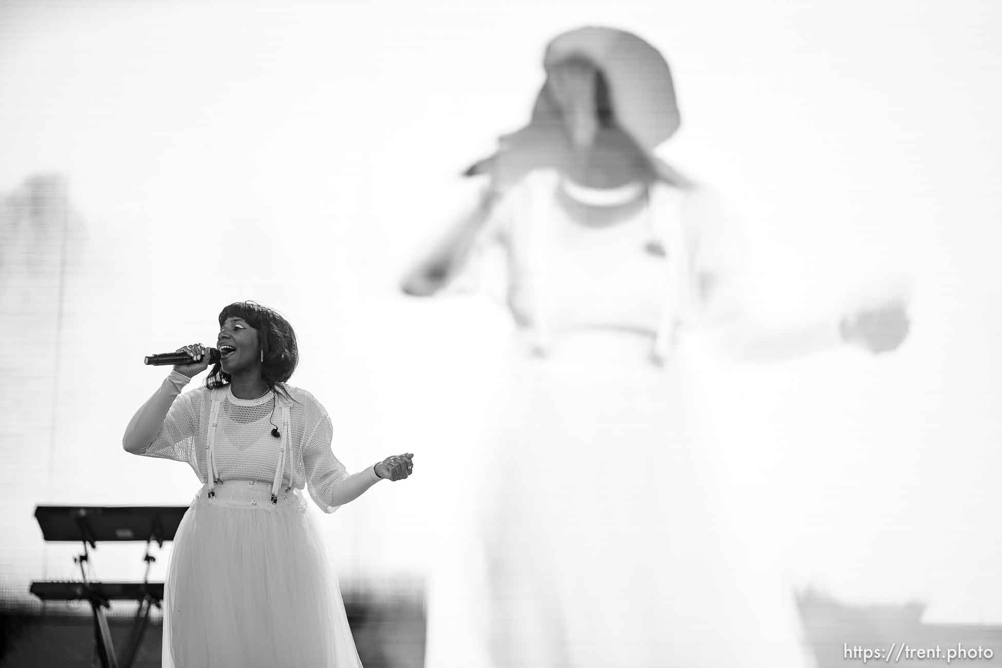 (Trent Nelson  |  The Salt Lake Tribune) Santigold at Kilby Court Block Party in Salt Lake City on Saturday, May 11, 2024.