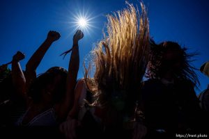 (Trent Nelson  |  The Salt Lake Tribune) Fans dance as Current Joys performs at Kilby Court Block Party in Salt Lake City on Saturday, May 11, 2024.