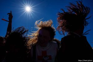 (Trent Nelson  |  The Salt Lake Tribune) Fans dance as Current Joys performs at Kilby Court Block Party in Salt Lake City on Saturday, May 11, 2024.