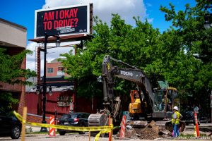 (Trent Nelson  |  The Salt Lake Tribune) Road construction continues in Sugar House, Salt Lake City on Thursday, May 23, 2024.