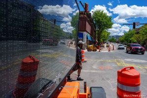 (Trent Nelson  |  The Salt Lake Tribune) Road construction continues in Sugar House, Salt Lake City on Thursday, May 23, 2024.