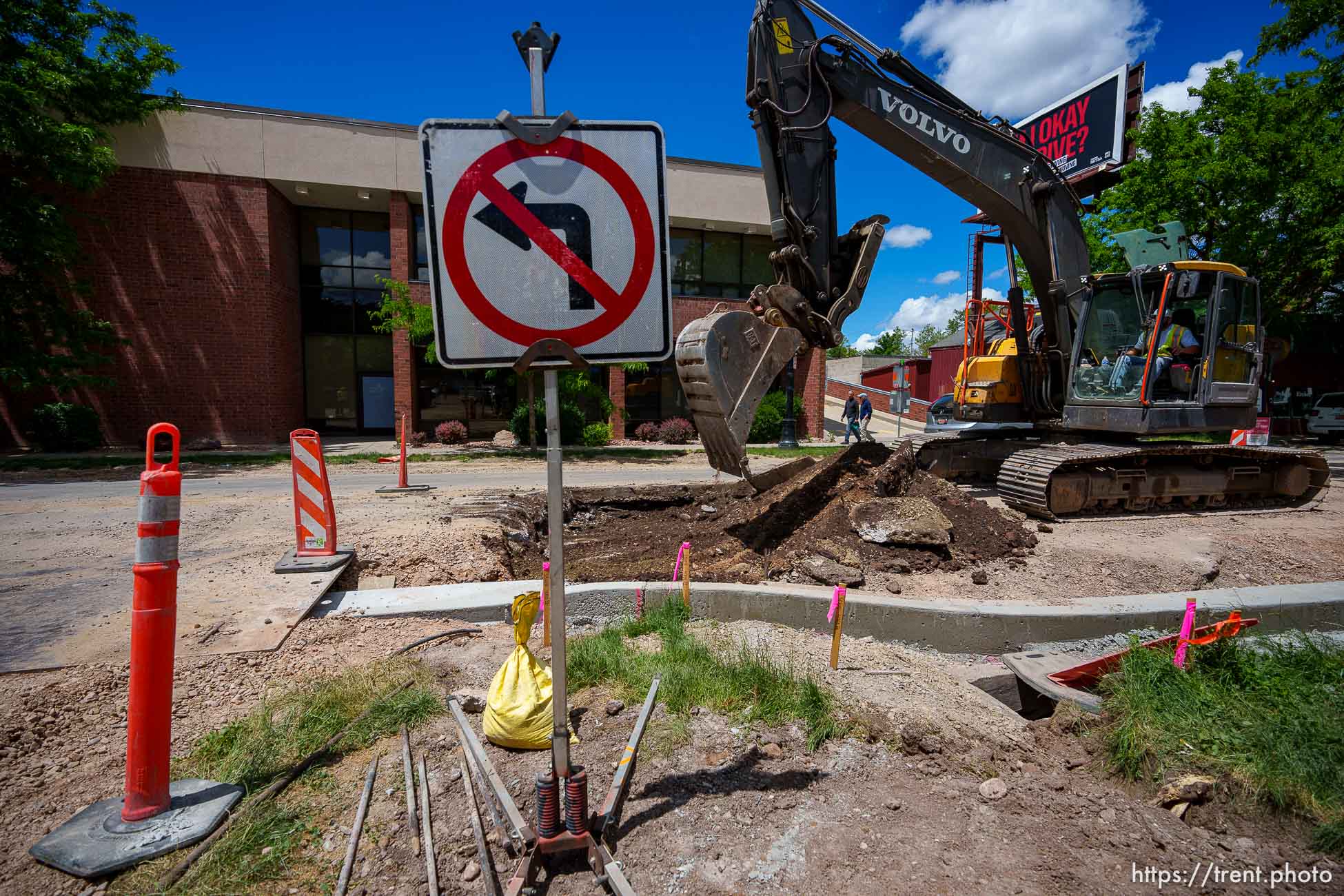 (Trent Nelson  |  The Salt Lake Tribune) Road construction continues in Sugar House, Salt Lake City on Thursday, May 23, 2024.