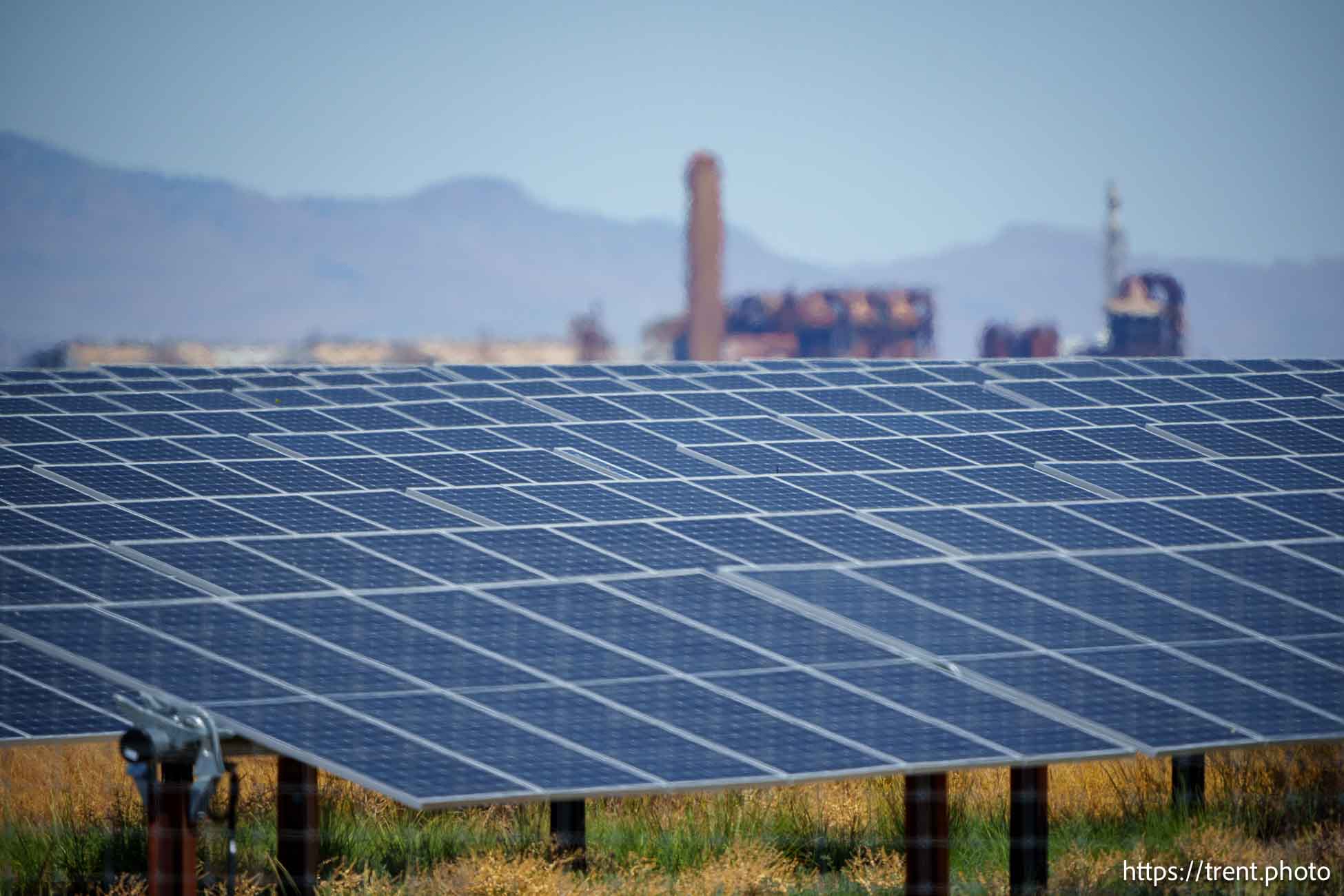 (Trent Nelson  |  The Salt Lake Tribune) US Magnesium is seen beyond the Elektron Solar Project in Tooele County on Monday, June 24, 2024.