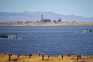 (Trent Nelson  |  The Salt Lake Tribune) US Magnesium is seen beyond the Elektron Solar Project in Tooele County on Monday, June 24, 2024.