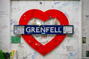 Grenfell Tower memorial, in London on Thursday, June 13, 2024.