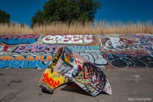 abandoned skate park, bike trail in Ogden on Tuesday, July 2, 2024.