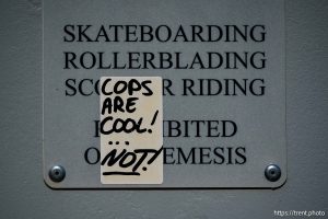 sticker, cops are cool! not!, Salt Lake City on Wednesday, July 10, 2024.