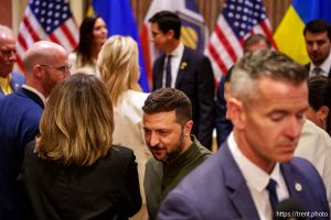 (Trent Nelson  |  The Salt Lake Tribune) President Volodymyr Zelenskyy at the National Governors AssociationÕs summer meeting in Salt Lake City on Friday, July 12, 2024.