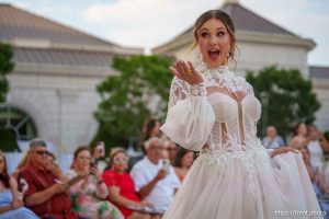 (Trent Nelson  |  The Salt Lake Tribune) Maggie Sottero unveils its spring 2025 line at the Grand America Hotel in Salt Lake City on Wednesday, July 17, 2024.