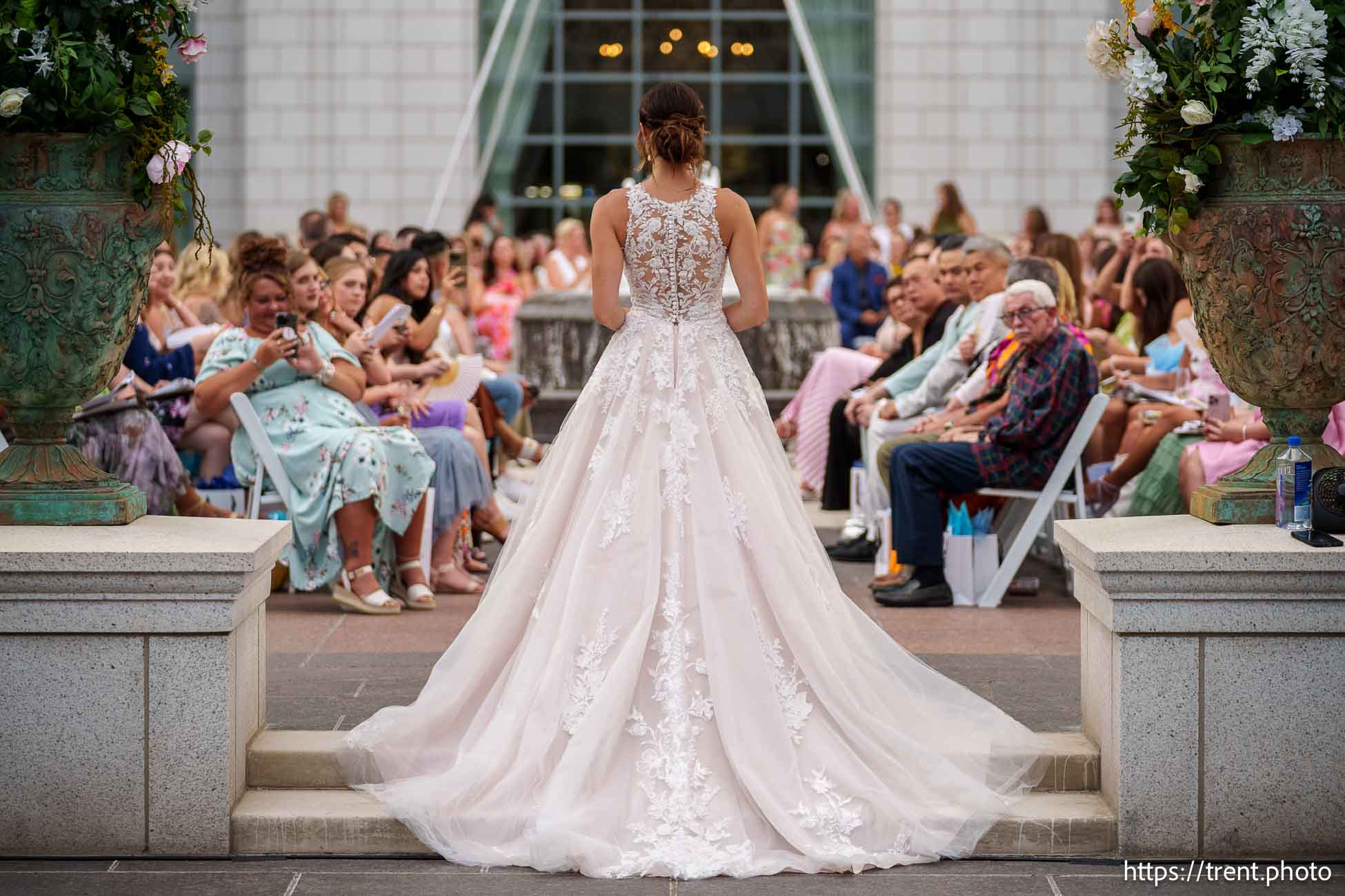 (Trent Nelson  |  The Salt Lake Tribune) Maggie Sottero unveils its spring 2025 line at the Grand America Hotel in Salt Lake City on Wednesday, July 17, 2024.