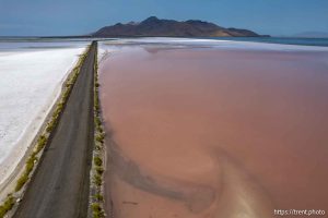 (Trent Nelson  |  The Salt Lake Tribune) The Great Salt Lake and Stansbury Island on Saturday, July 27, 2024.